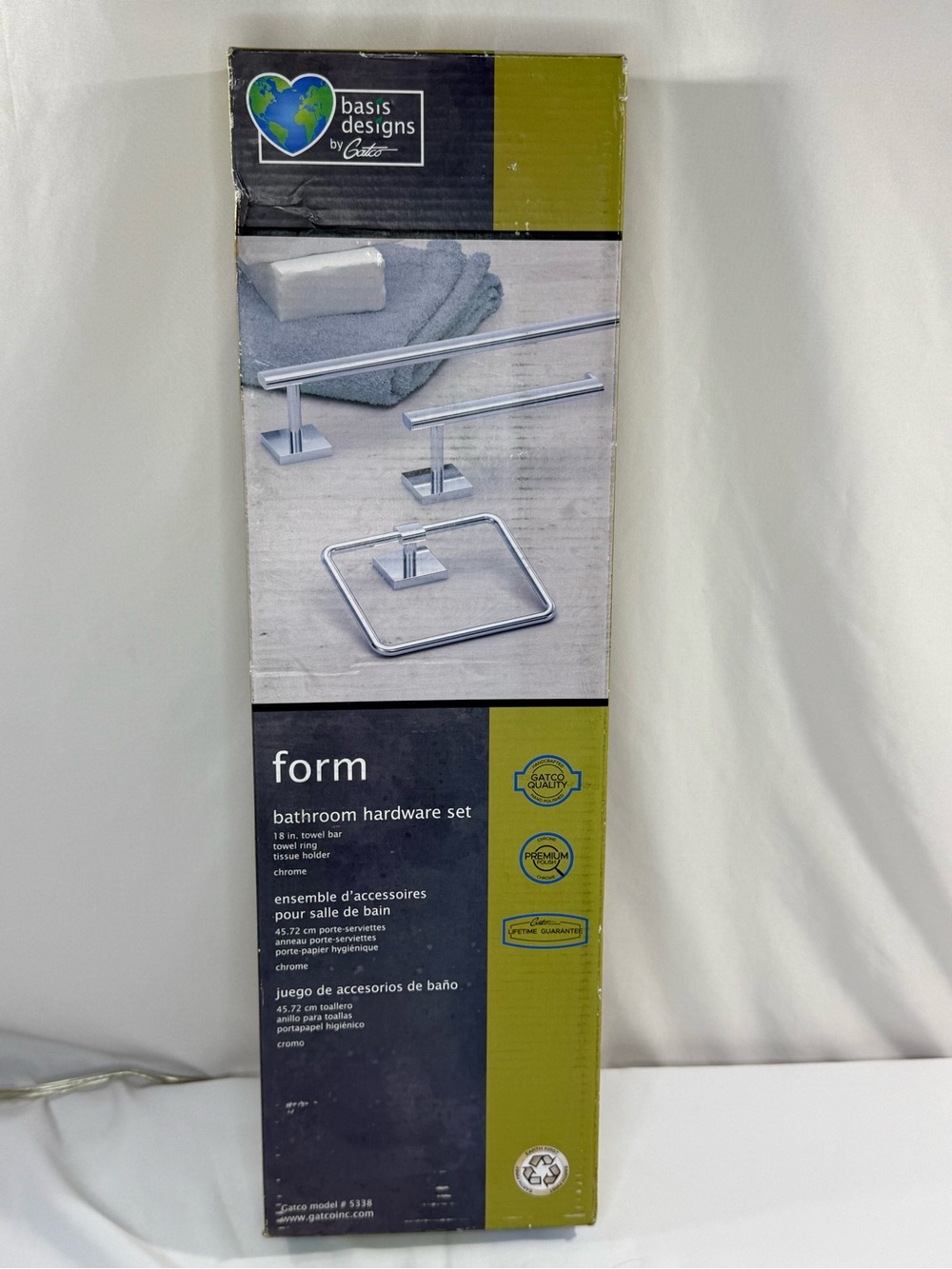 Basis Designs Form Chrome Bathroom Hardware Set - Chrome